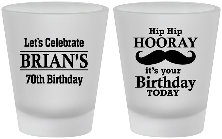 Custom Birthday Frosted Shot Glasses - 70th | 20251