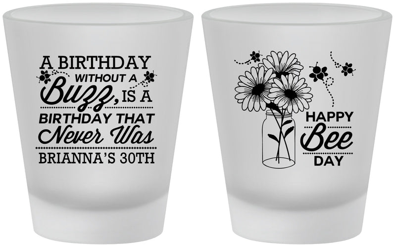Custom Birthday Frosted Shot Glasses - 30th | 20255