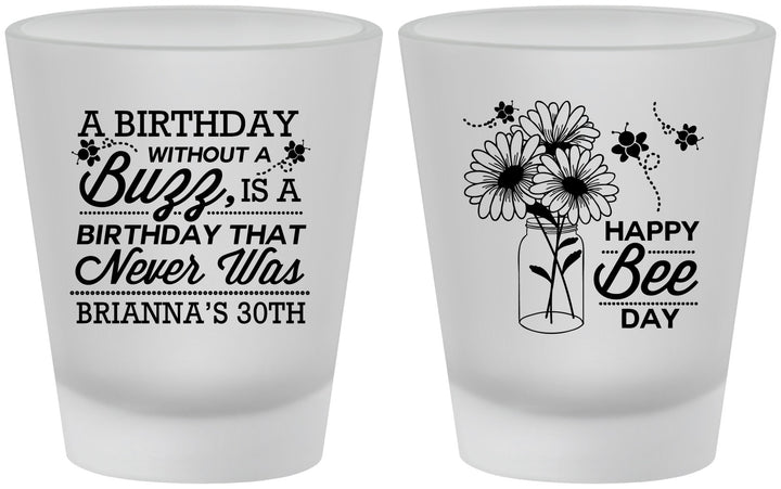 Custom Birthday Frosted Shot Glasses - 30th | 20255