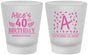 Custom Birthday Frosted Shot Glasses - 40th | 20258