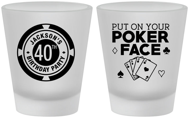 Custom Birthday Frosted Shot Glasses - 40th Las Vegas | 20261