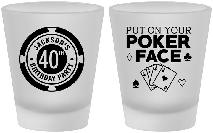 Custom Birthday Frosted Shot Glasses - 40th Las Vegas | 20261
