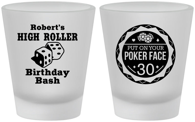 Custom Birthday Frosted Shot Glasses - 30th Las Vegas | 20262
