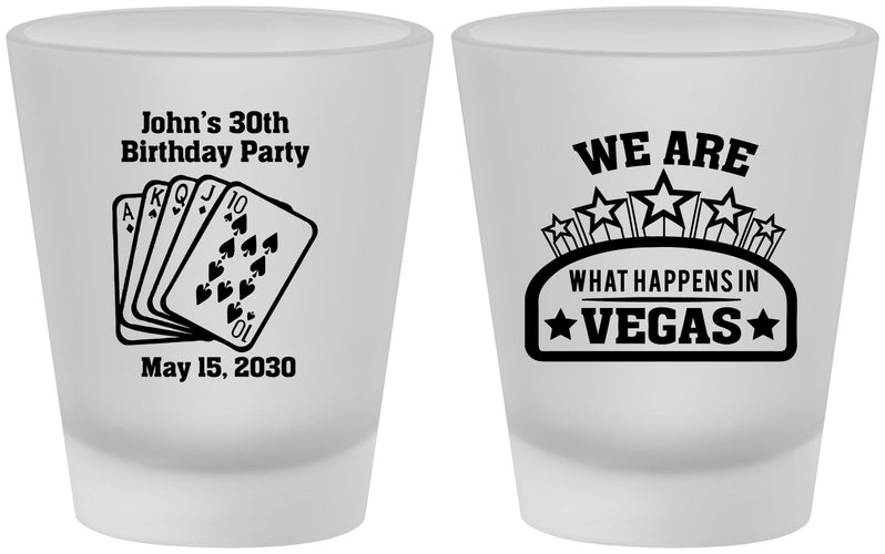 Custom Birthday Frosted Shot Glasses - 20th Las Vegas | 20263
