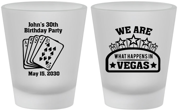 Custom Birthday Frosted Shot Glasses - 20th Las Vegas | 20263