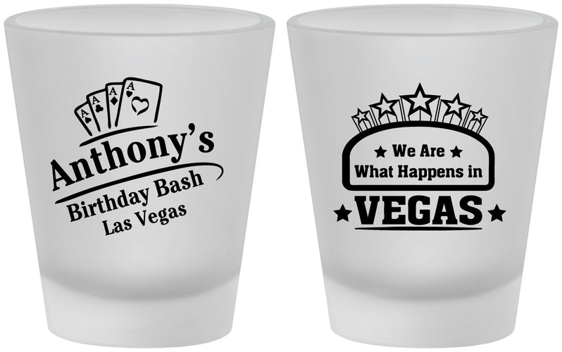 Custom Birthday Frosted Shot Glasses - Las Vegas | 20264