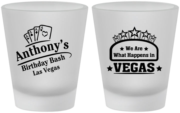 Custom Birthday Frosted Shot Glasses - Las Vegas | 20264