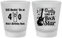 Custom Birthday Frosted Shot Glasses - 40th Rock Star | 20266