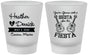 Custom Wedding Frosted Shot Glasses - Siesta Fiesta Mexico | 207