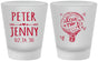 Custom Wedding Frosted Shot Glasses - Love In Air Hot Air Balloon | 210