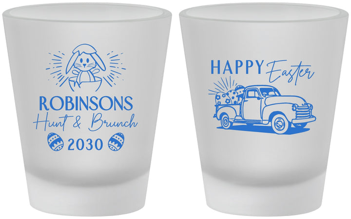 Custom Easter Frosted Shot Glasses - Hunt And Brunch Bunny | 210013