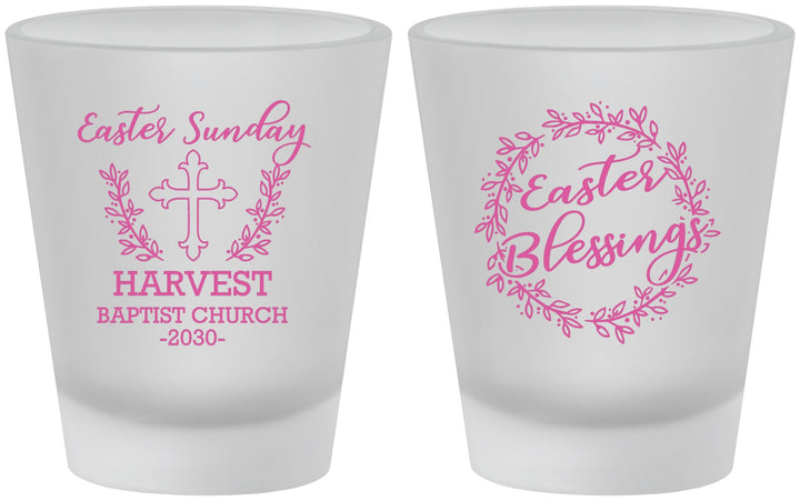 Custom Easter Frosted Shot Glasses - Easter Sunday Church | 210023