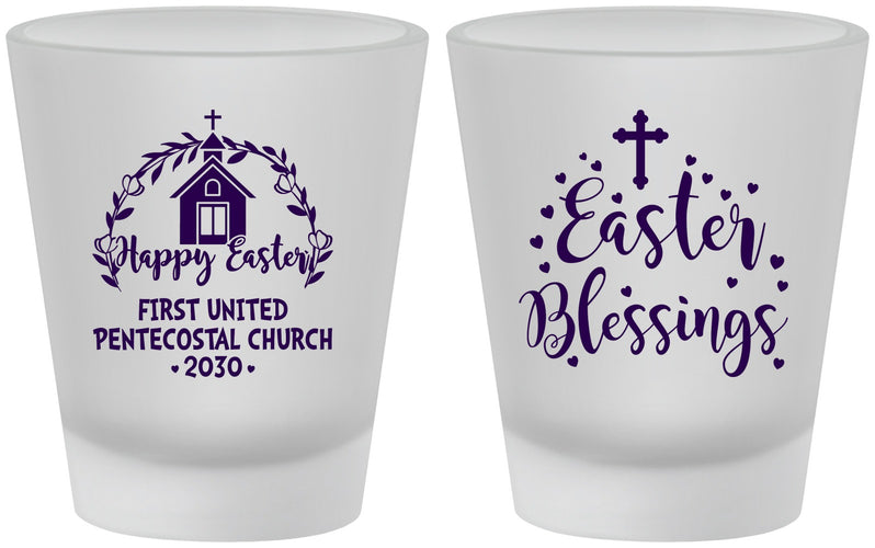 Custom Easter Frosted Shot Glasses - Easter Blessings Church | 210024