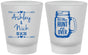 Custom Wedding Frosted Shot Glasses - The Hunt Is Over Mason Jar | 211