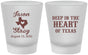 Custom Wedding Frosted Shot Glasses - Deep In The Heart Of Texas | 214