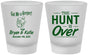 Custom Wedding Frosted Shot Glasses - The Hunt Is Over | 216