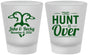 Custom Wedding Frosted Shot Glasses - The Hunt Is Over Duck | 217