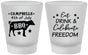 Custom 4th Of July Frosted Shot Glasses - Eat Drink Freedom | 220000