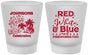 Custom 4th Of July Frosted Shot Glasses - Beach Fireworks | 220022