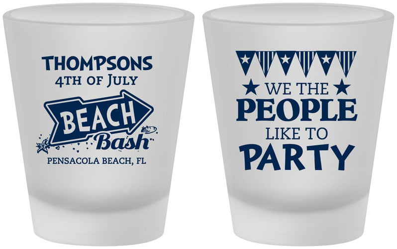 Custom 4th Of July Frosted Shot Glasses - We The People | 220025