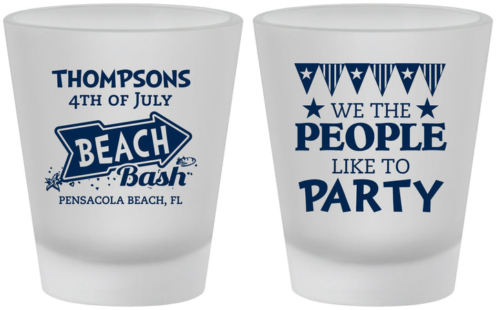 Custom 4th Of July Frosted Shot Glasses - We The People | 220025