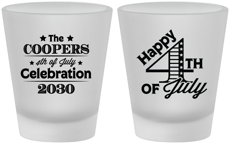 Custom 4th Of July Frosted Shot Glasses - Independence Day | 220040