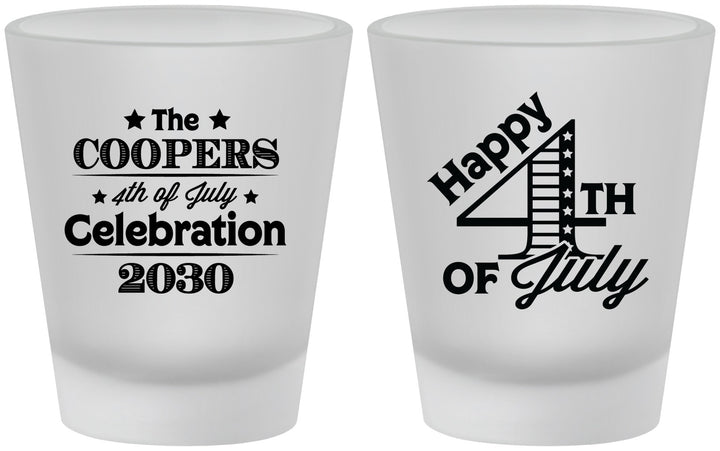 Custom 4th Of July Frosted Shot Glasses - Independence Day | 220040