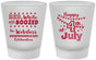 Custom 4th Of July Frosted Shot Glasses - Red White Booze | 220042