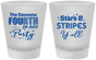 Custom 4th Of July Frosted Shot Glasses - Stars Stripes | 220047