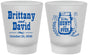 Custom Wedding Frosted Shot Glasses - The Hunt Is Over Mason Jar | 223