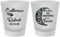 Custom Wedding Frosted Shot Glasses - Over The Moon In Love | 224