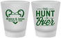 Custom Wedding Frosted Shot Glasses - The Hunt Is Over Duck | 227