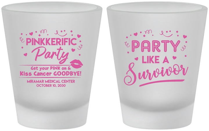 Custom Awareness Frosted Shot Glasses - Party Like A Survivor | 230003