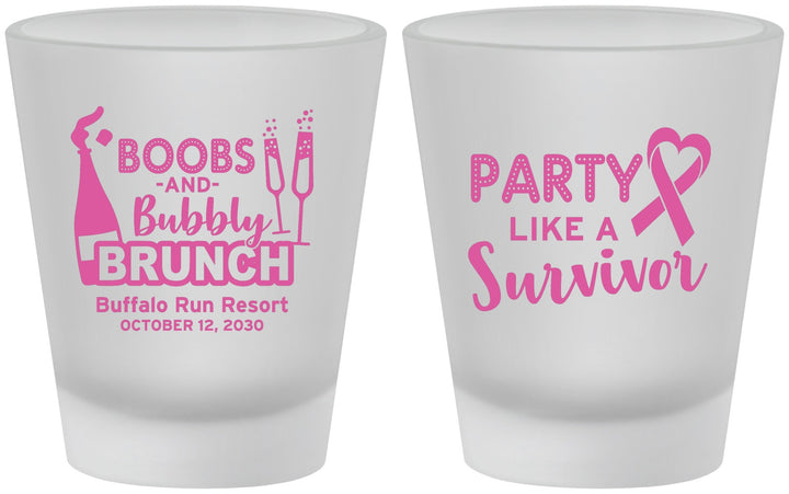 Custom Awareness Frosted Shot Glasses - Party Like A Survivor | 230006