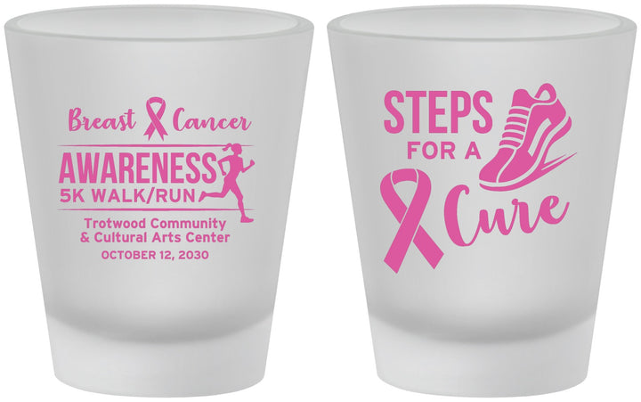Custom Awareness Frosted Shot Glasses - Steps For A Cure | 230014