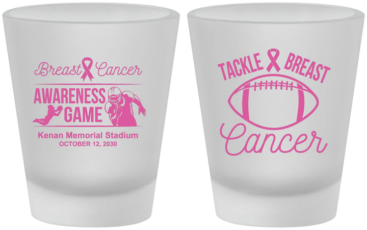 Custom Awareness Frosted Shot Glasses - Football Tackle | 230019