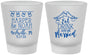 Custom Wedding Frosted Shot Glasses - Eat Drink Be Married | 235