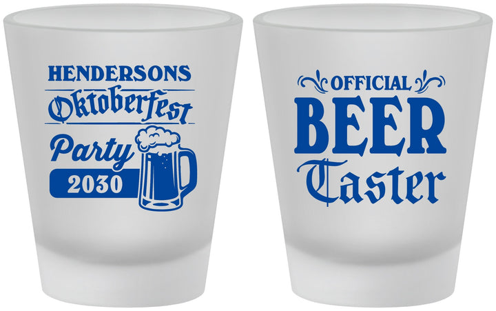 Custom Oktoberfest Frosted Shot Glasses - Beer Taster | 240000
