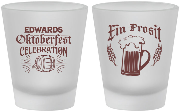 Custom Oktoberfest Frosted Shot Glasses - Ein Prosit | 240002