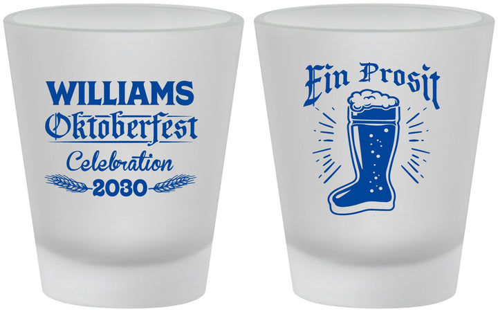 Custom Oktoberfest Frosted Shot Glasses - Ein Prosit | 240003