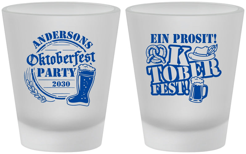 Custom Oktoberfest Frosted Shot Glasses - Ein Prosit | 240005