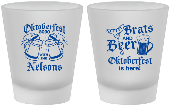 Custom Oktoberfest Frosted Shot Glasses - Brats Beer | 240013