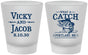 Custom Wedding Frosted Shot Glasses - What A Catch Fish | 247