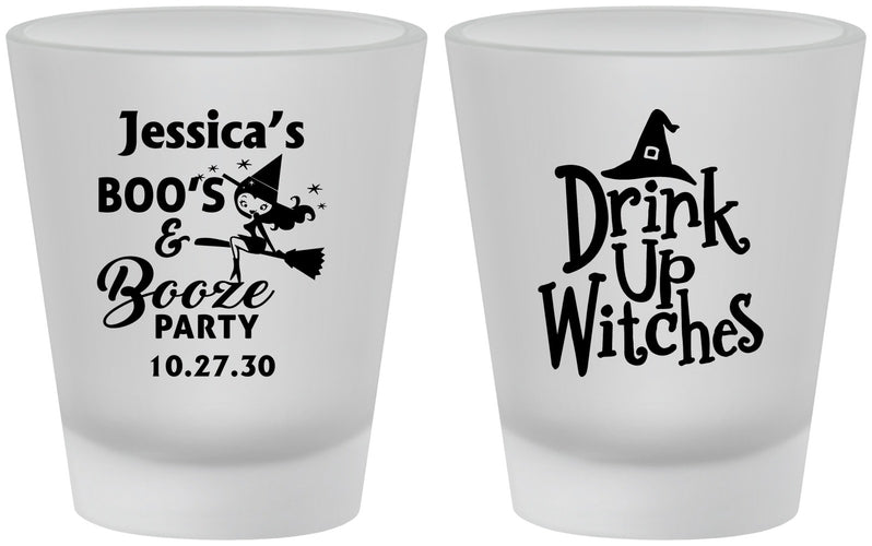 Custom Halloween Frosted Shot Glasses - Drink Up Witches | 250001
