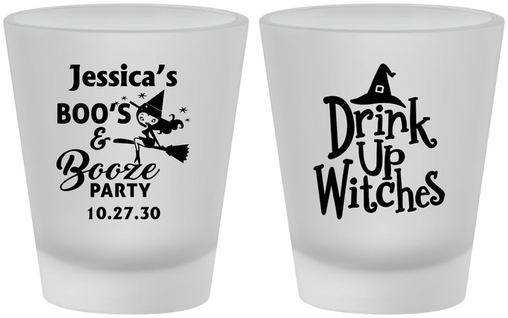 Custom Halloween Frosted Shot Glasses - Drink Up Witches | 250001