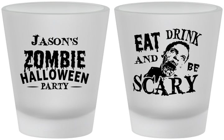 Custom Halloween Frosted Shot Glasses - Eat Drink Be Scary | 250003
