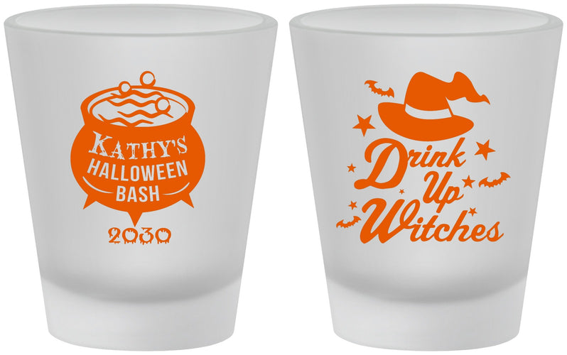 Custom Halloween Frosted Shot Glasses - Drink Up Witches | 250004