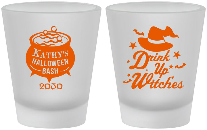 Custom Halloween Frosted Shot Glasses - Drink Up Witches | 250004
