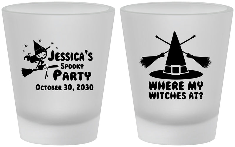 Custom Halloween Frosted Shot Glasses - Witches | 250005