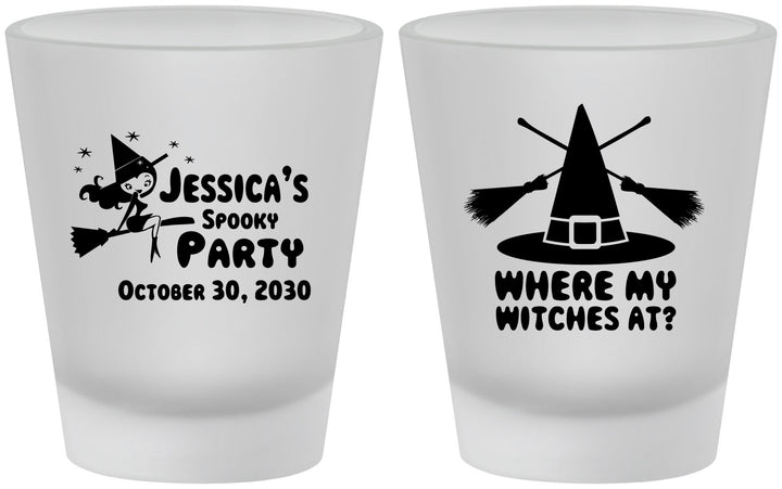 Custom Halloween Frosted Shot Glasses - Witches | 250005